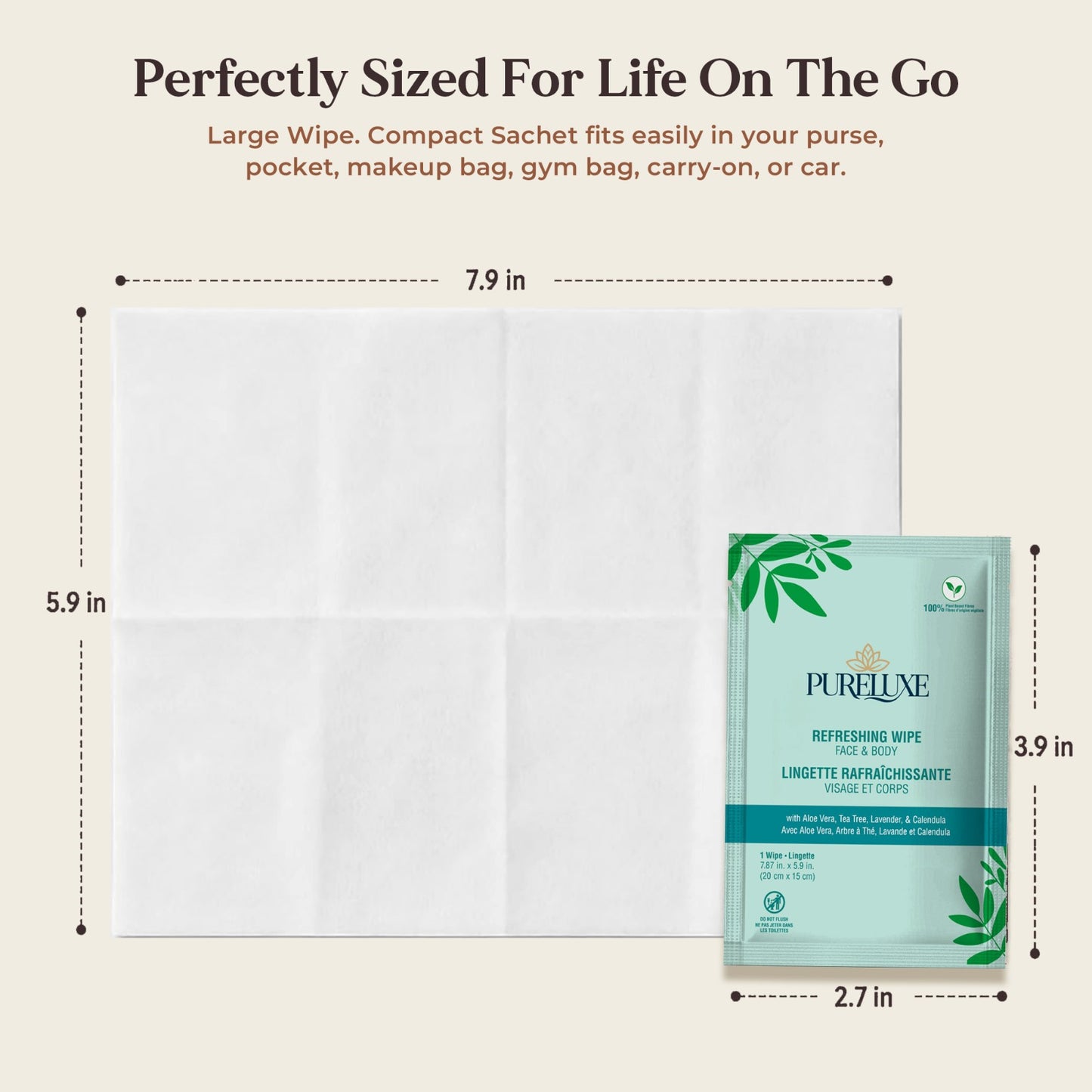 PureLuxe Refreshing Face & Body Wipes