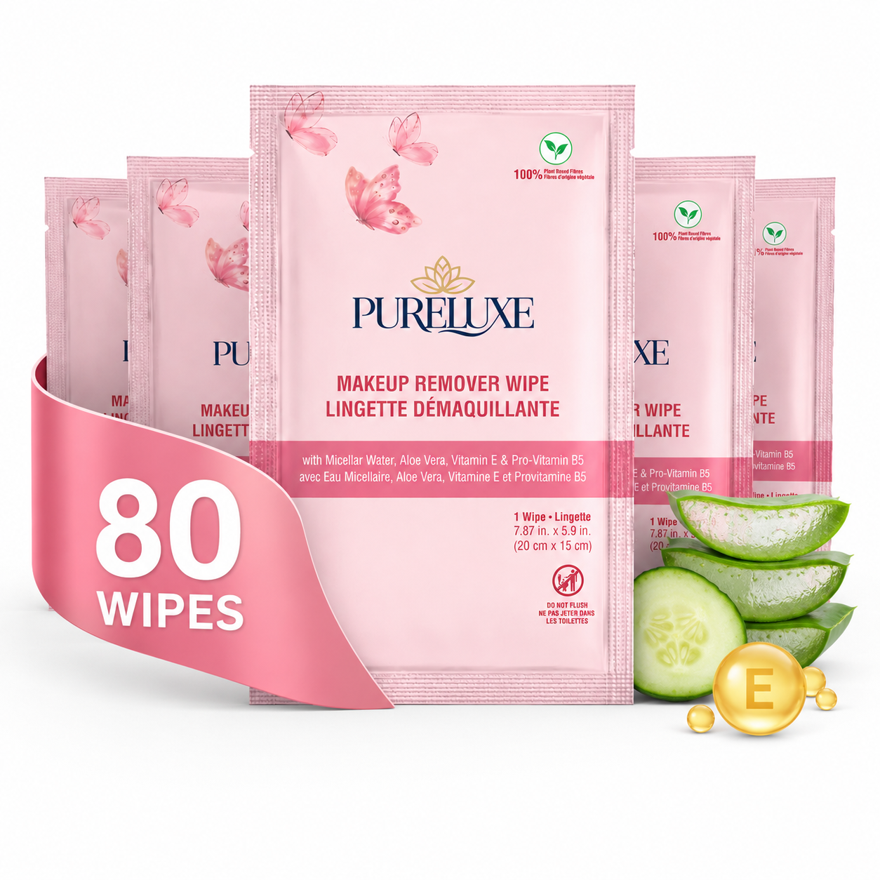 PureLuxe Makeup Remover Wipes