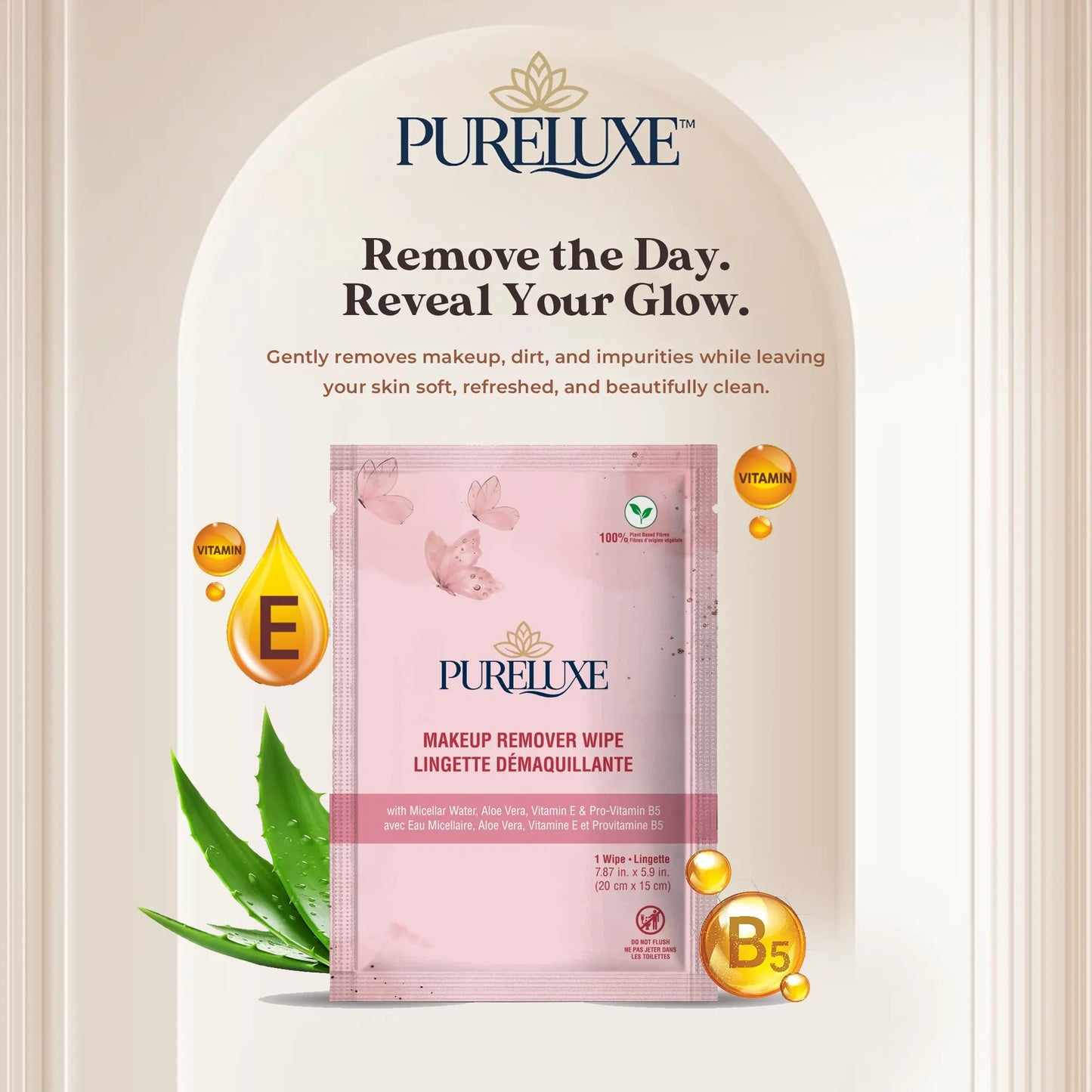 PureLuxe Makeup Remover Wipes