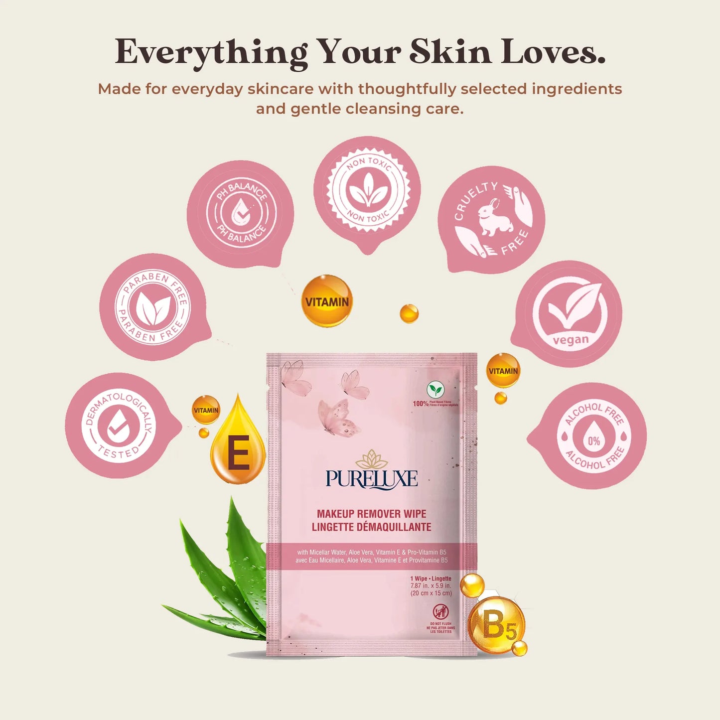 PureLuxe Makeup Remover Wipes
