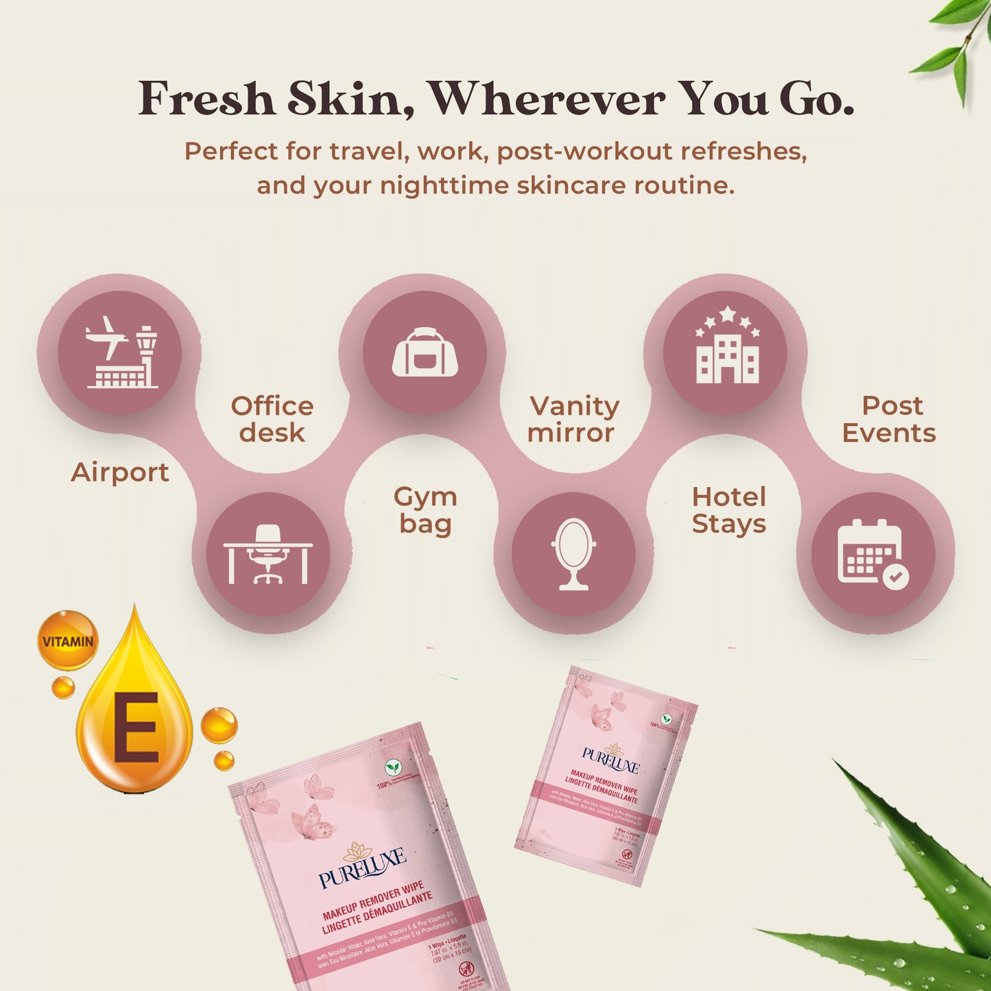 PureLuxe Makeup Remover Wipes