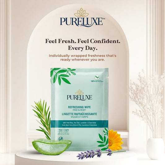 PureLuxe Refreshing Face & Body Wipes